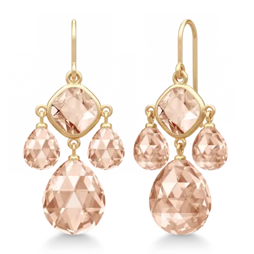 Olivia Chandelier Peach Morganite