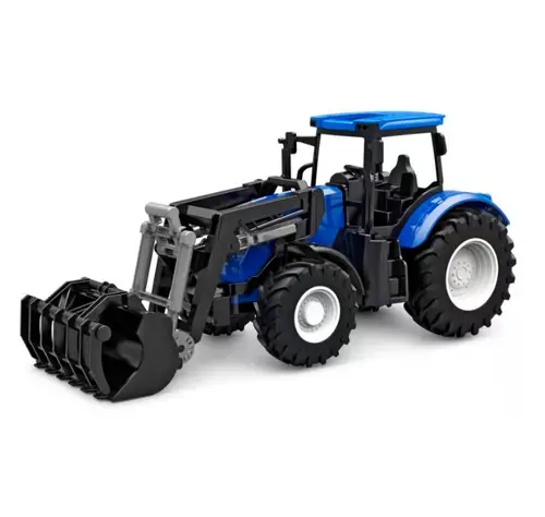 Kids Globe Traktor (27 cm) med frontlæsser BLÅ