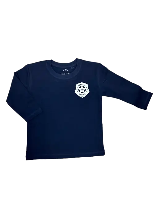 T-Shirt &quot;POLICE&quot; L/S, Blue Navy - T-Shirt - Legekammeraten.dk