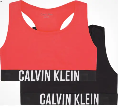 Calvin Klein Bralette Redhot/Black - Legekammeraten.dk