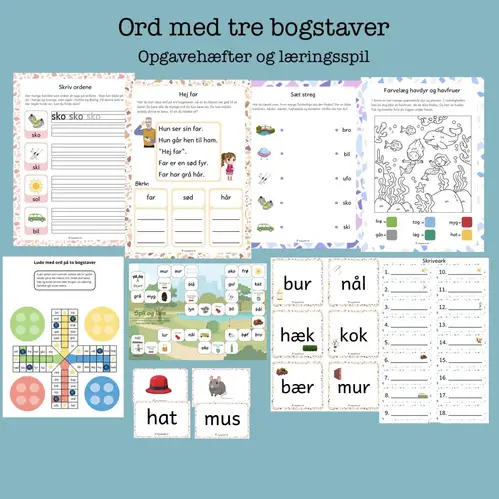 Ord med tre bogstaver (Print selv)