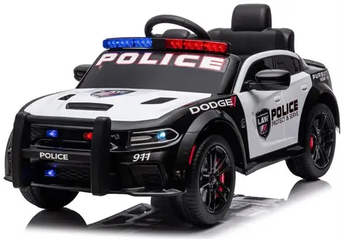 Dodge Charger SRT Hellcar Redeye Police 12V med gummihjul - KAMPAGNE