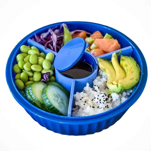 Yumbox Madkasse - Poke Love Bowl - 4 rum - Hawaii Blue