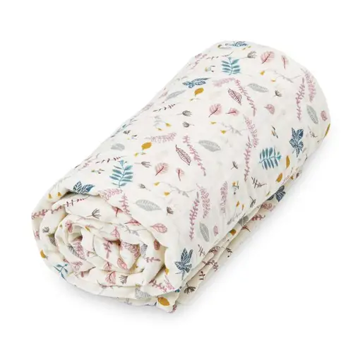 Cam Cam Copenhagen Muslin Babytæppe - GOTS - Pressed Leaves Rose