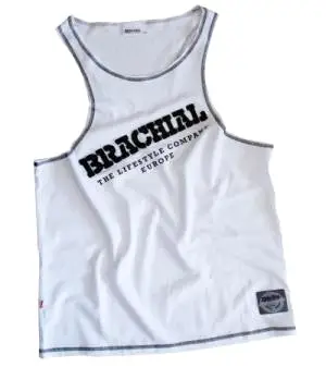 Brachial Tank Top "Cool" Hvid/Sort (L)