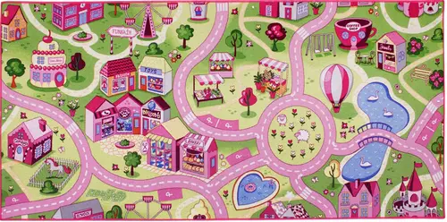 Bil Legetæppe Sweet Town  95 x 200 cm