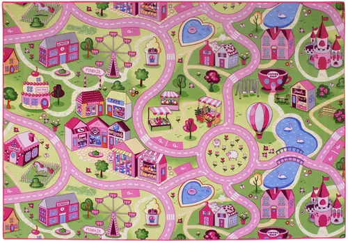 Bil Legetæppe Sweet Town 140 x 200 cm