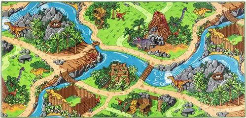 Bil Legetæppe ''Dino World''  95 x 200 cm