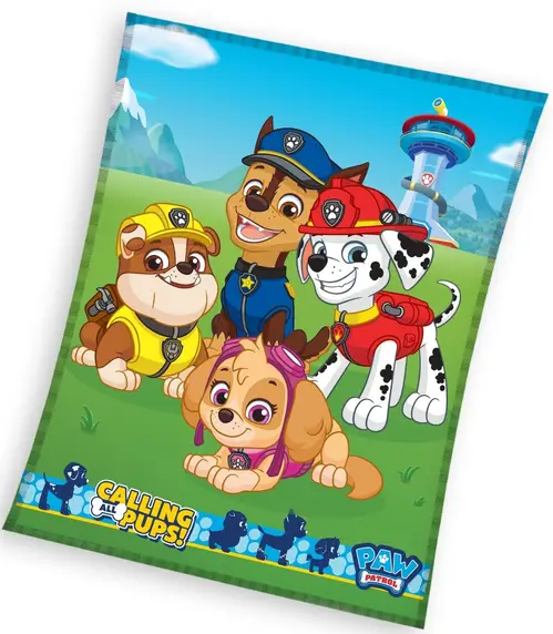 Paw Patrol Coral Fleece tæppe - 150 x 200 cm