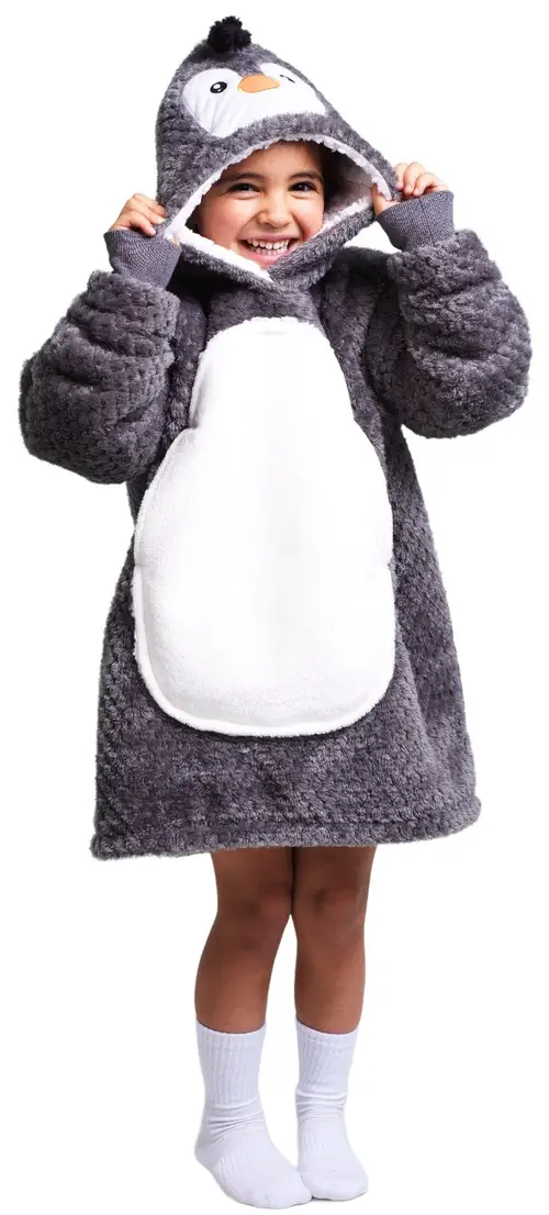 Noxxiez Cuddle Hoodiez - Pingvin,  Small (3-6 år)