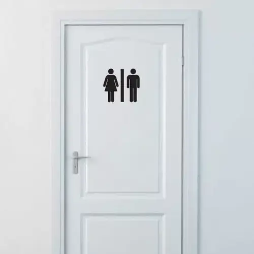 WC Skilt 3 - Normal - Wallsticker