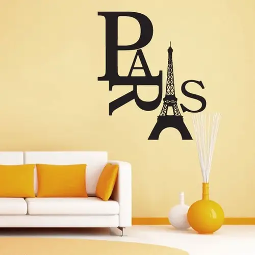 Paris Med Eiffeltårnet - Wallsticker