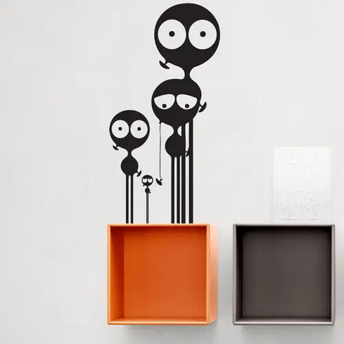 Afrikanske Figurer - Wallsticker