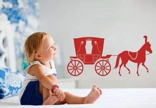 Prinsesse Hestevogn - Wallsticker