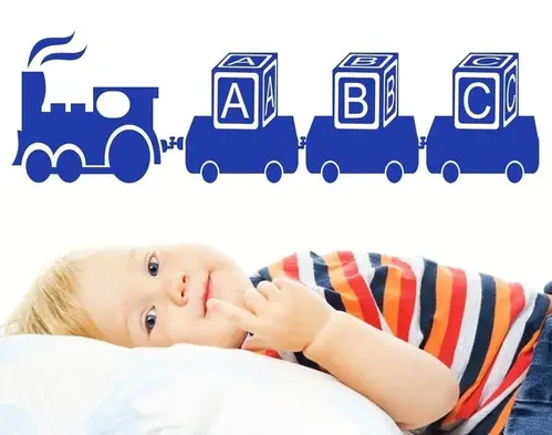 Tog Med ABC - Wallsticker