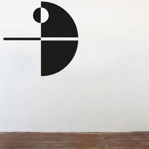 Minimalistisk Dødsstjerne - Wallsticker