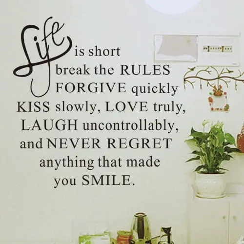 Life is short - Wallsticker