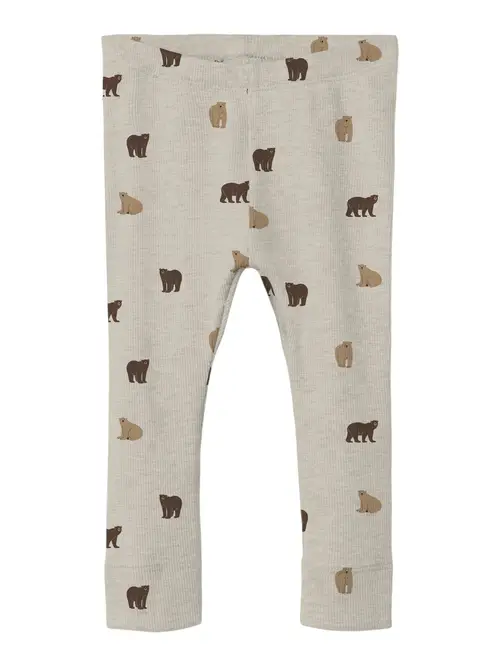 Name It Dabu Leggings - Peyote Melange / Bear - 50 cm