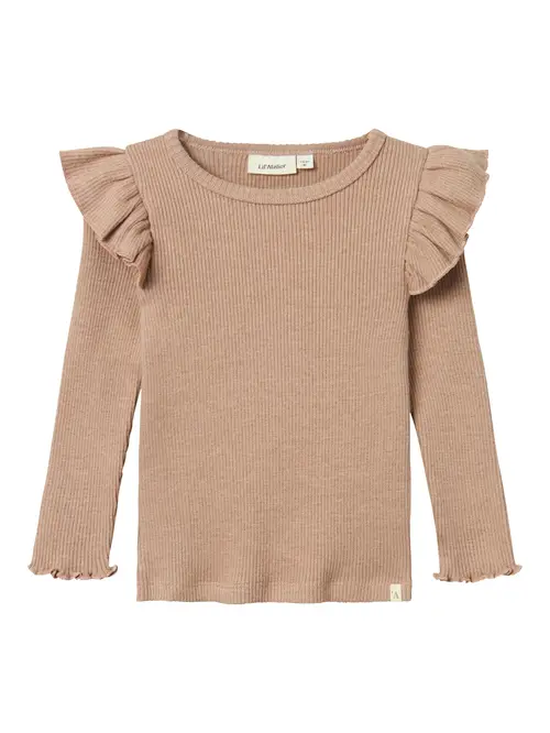 Lil Atelier Sophia Sni Slim Top - Rugby Tan - 92 cm