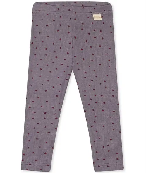 Petit Piao Leggings Modal Dusty Violet Dot