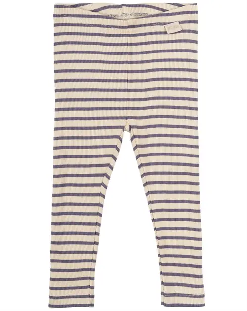 Petit Piao Leggings Striber Dusty violet/dark off white