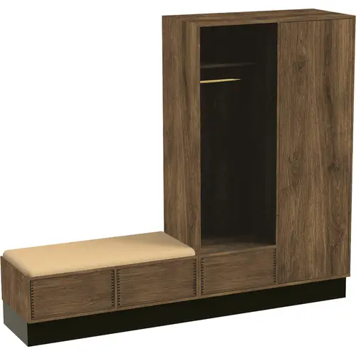 Mørkolieret Just Wood Garderobe - Dybde 60 cm