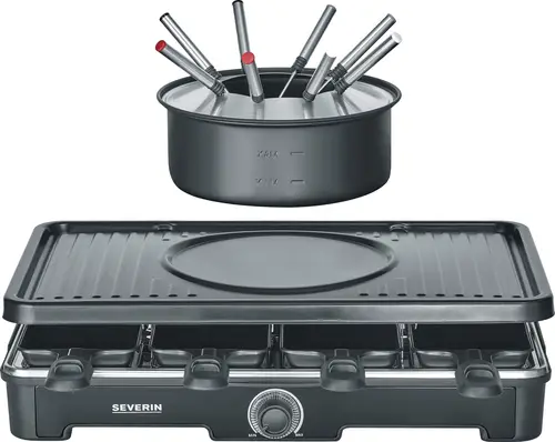 Severin raclette-fondue kombination RG 2347 (sort)