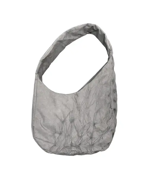 LEAF VEIN BAG SUEDE GREY