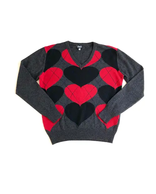 DOLCE & GABBANA ARGYLE PULLOVER