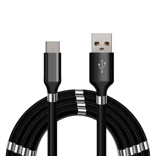 SERO QC magnet kabel, USB - USB-C, 2 m, sort