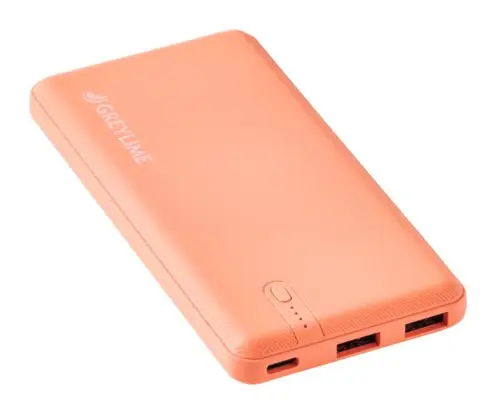 GreyLime OCEAN 10.000 mAh powerbank, Coral Red