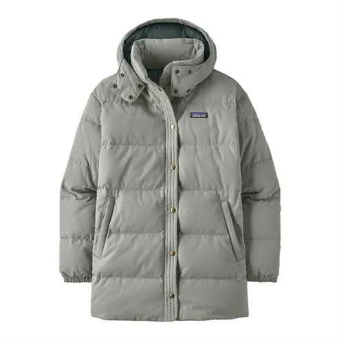 Patagonia Womens Cotton Down Parka, Sleet Green