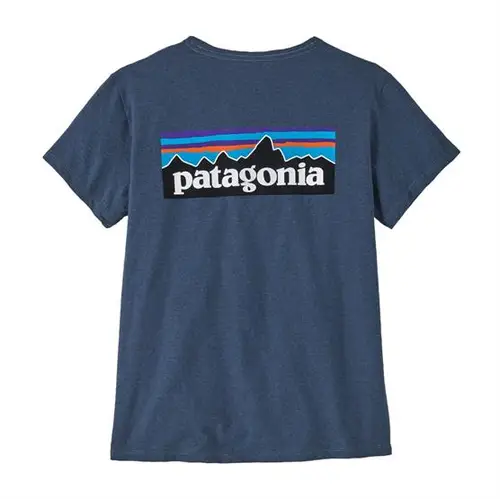 Patagonia Womens P-6 Logo Responsibili-Tee, Utility Blue