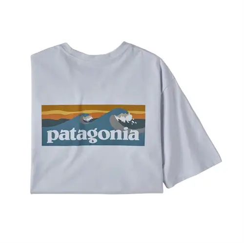 Patagonia Mens Boardshort Logo Pocket Responsibili-Tee, White