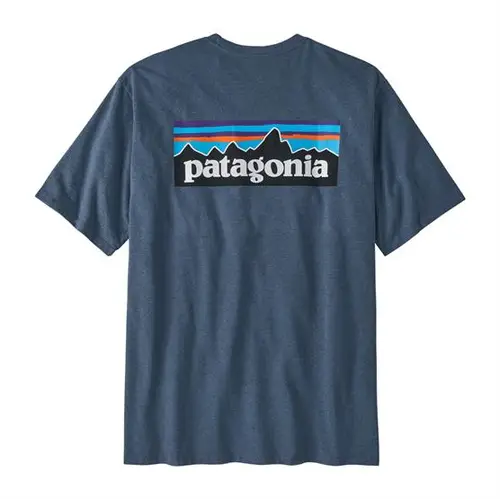 Patagonia Mens P-6 Logo Responsibili-Tee, Utility Blue