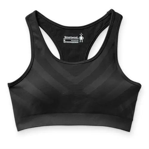 Smartwool Womens Seamless Racerback Bra, Black