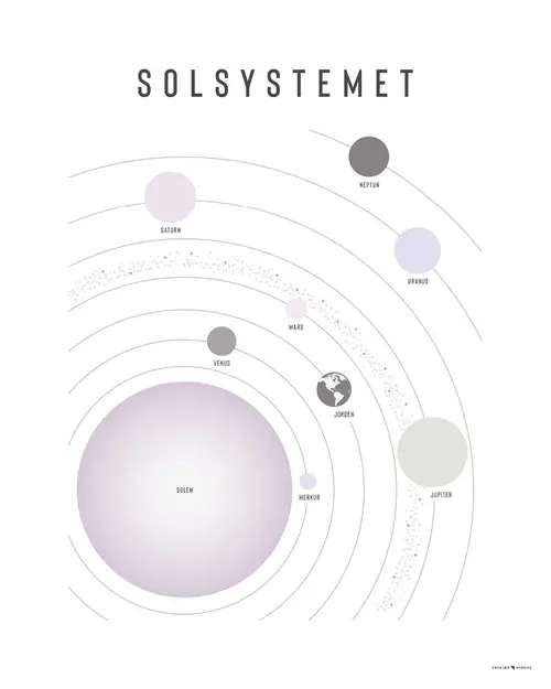 Læringsplakat Solsystemet, blomme