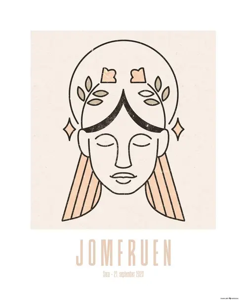 Stjernetegn plakat, vintage - Jomfruen