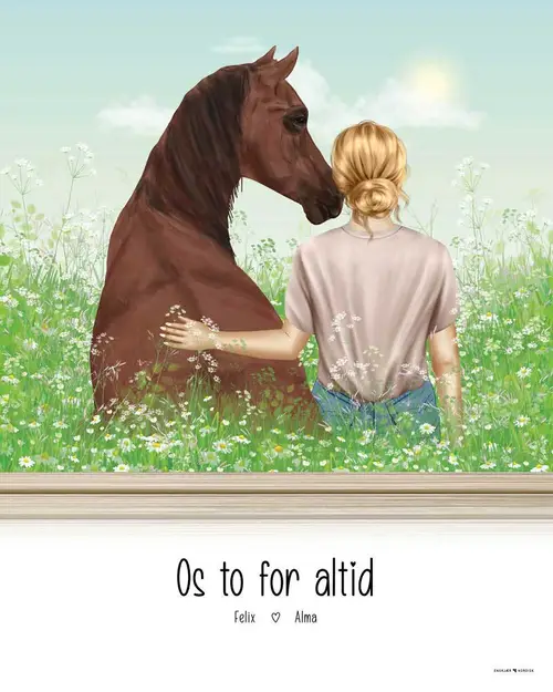 Design-selv plakat, person og hest #2