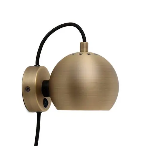 Frandsen Ball væglampe - Matt antique brass