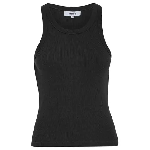 Minus Maluna GOTS rib top - Black