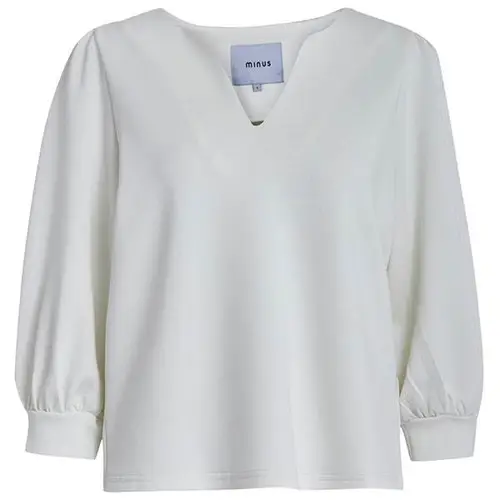 Minus Jamila v-neck blouse - Broken white