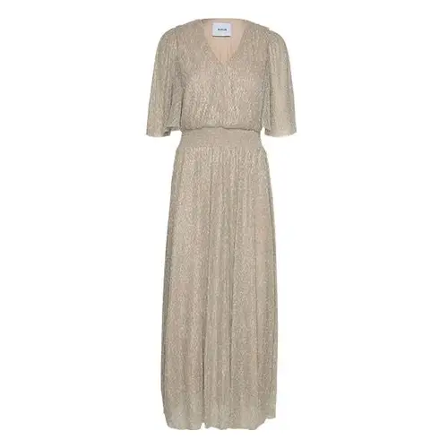 Minus Mavena v-neck maxi dress - Light birch metallic