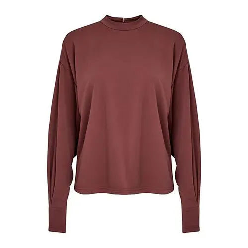 Minus Mavelyn long sleeve modal top - Madder brown