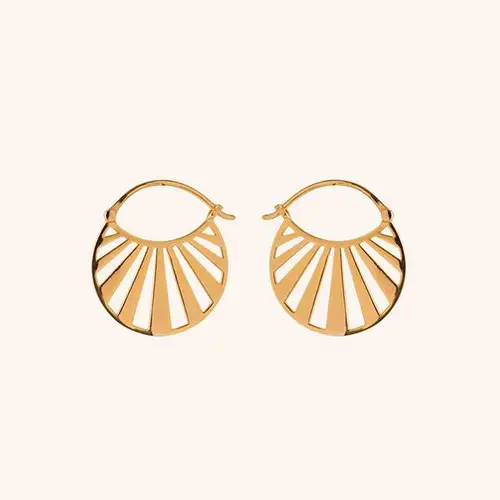 Pernille Corydon Misty light earrings - Forgyldt