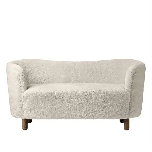 Audo Mingle Sofa  Smoked Oak Sheepskin Moonlight