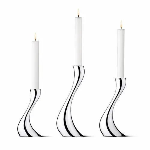 Georg Jensen Cobra Lysestager - 3 stk. med lys