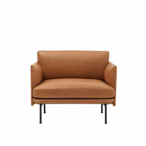 Muuto Outline Loungestol  Cognac Refine Læder