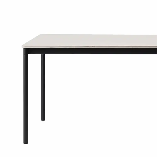 Muuto Base Spisebord Hvid laminat/Krydsfinér/Sort 250 x 90 cm