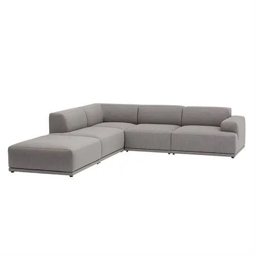 Muuto Connect Soft Modular hjørne sofa, konfiguration 1 - Re-wool 128